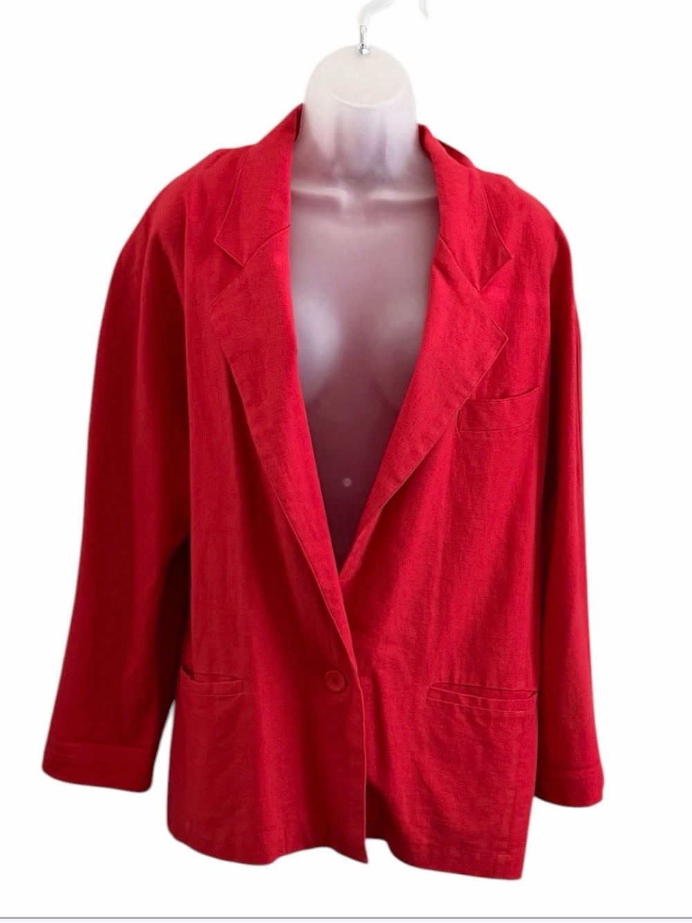 Vintage Newline Apparel Bright Red Lightweight Blazer